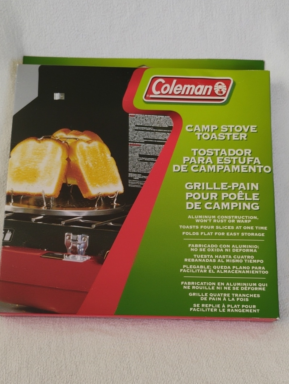 Coleman Green and Red Camp Stove Toaster